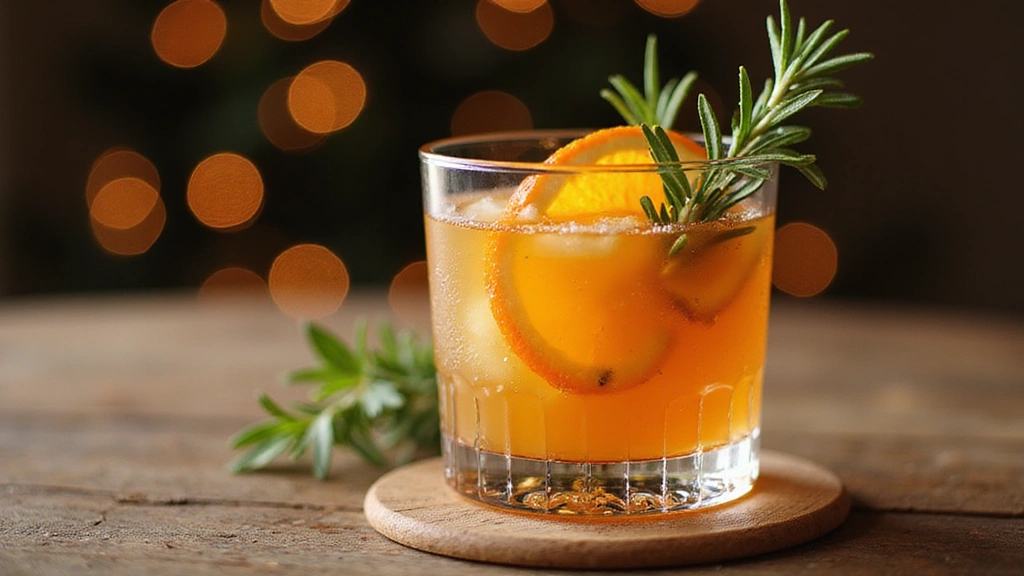Festive Christmas Cocktails - Homemade Recipe Ideas - Step 6: Garnish with Orange and Rosemary