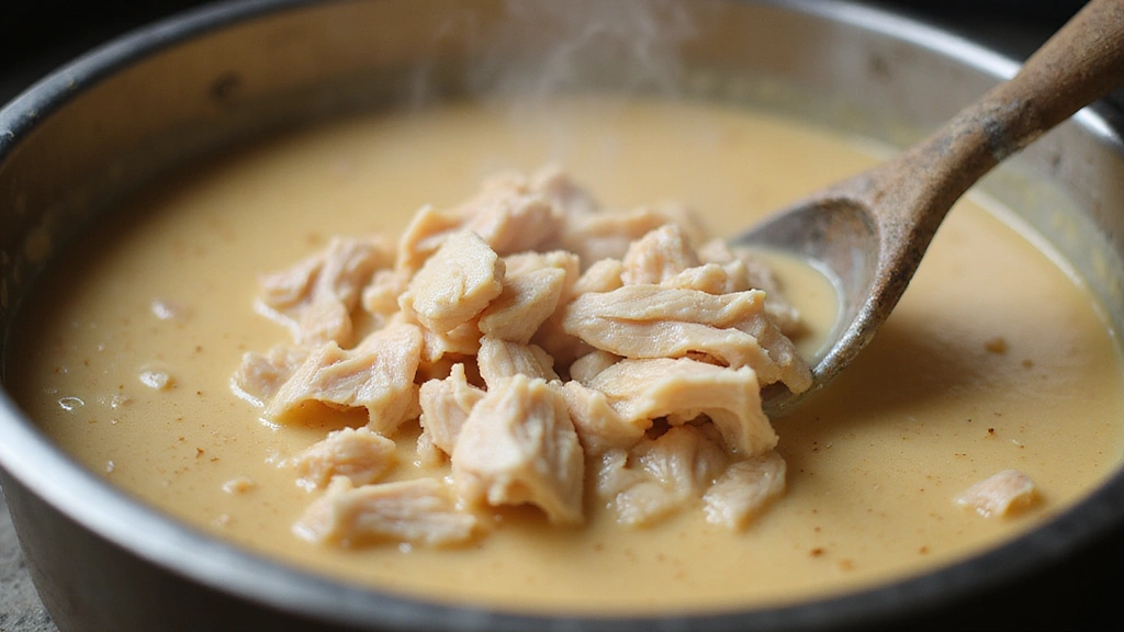 Simple Cream of Chicken Soup Recipes - Homemade & Delicious - Step 6: Add the Chicken