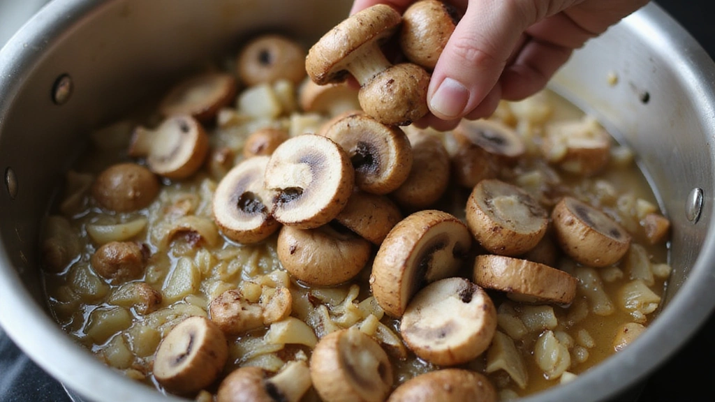 Simple Cream of Mushroom Soup Recipes - Quick & Delicious - Step 4: Add Mushrooms