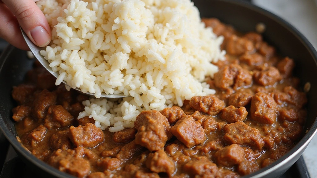 Simple Ground Beef & Rice Ideas - Family Favorites - Step 7: Incorporate the Rice