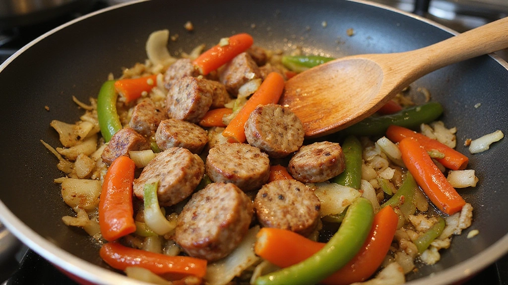 Simple Ground Sausage Meals - Perfect for Busy Nights - Step 4: Sauté the Vegetables
