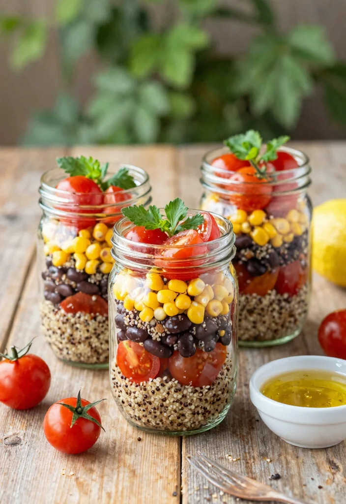 16 Gluten-Free Lunch Box Ideas That Are Simple and Tasty - 2. Quinoa Salad Jars 1