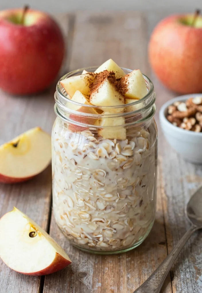 16 Gluten-Free Lunch Box Ideas That Are Simple and Tasty - 9. Apple Cinnamon Overnight Oats 1