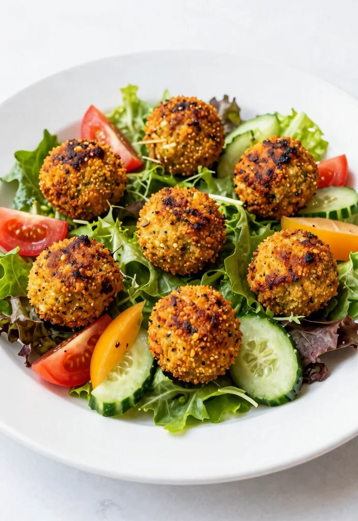 16 Gut-Healthy Lunch Ideas That Are Easy on Digestion - 11. Baked Falafel Salad 1