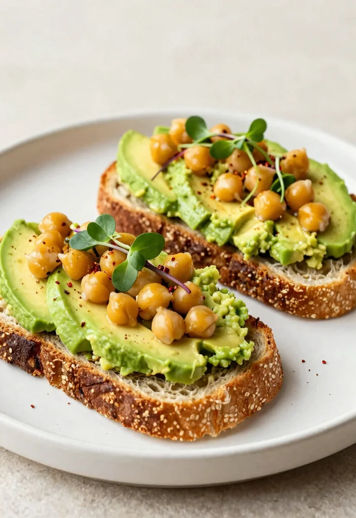 16 Gut-Healthy Lunch Ideas That Are Easy on Digestion - 2. Chickpea and Avocado Toast 1