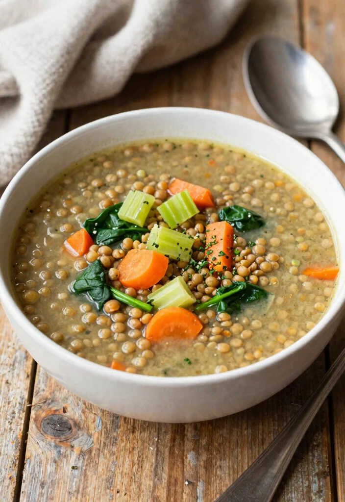 16 Gut-Healthy Lunch Ideas That Are Easy on Digestion - 4. Veggie-Packed Lentil Soup 1