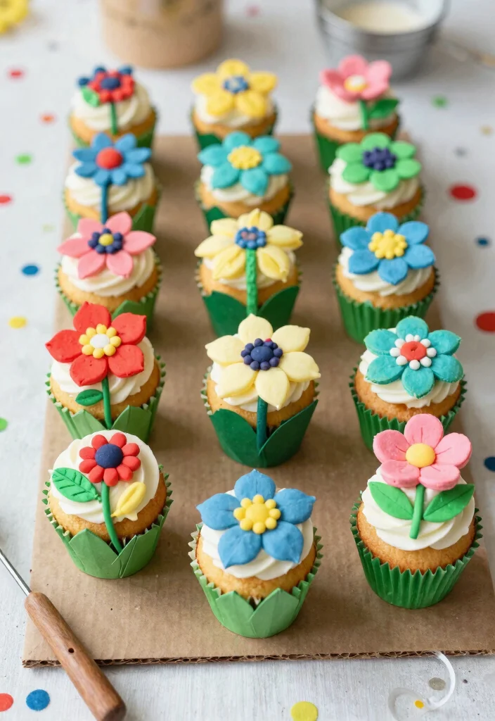 16 Lunch Box Cake Ideas That Are Cute, Easy, and Perfect for Gifting - 5. Mini Cupcake Flower Bouquets 1
