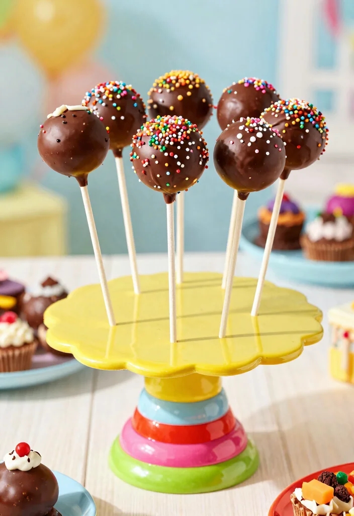 16 Lunch Box Cake Ideas That Are Cute, Easy, and Perfect for Gifting - 7. Chocolate Dipped Fruit Cake Pops 1