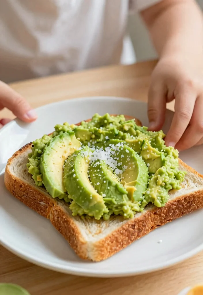 16 Lunch Ideas for 12-Month-Olds That Are Safe and Nutritious - 1. Mashed Avocado Toast 1