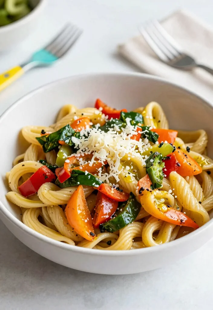 16 Lunch Ideas for 12-Month-Olds That Are Safe and Nutritious - 11. Pasta with Olive Oil and Veggies 1
