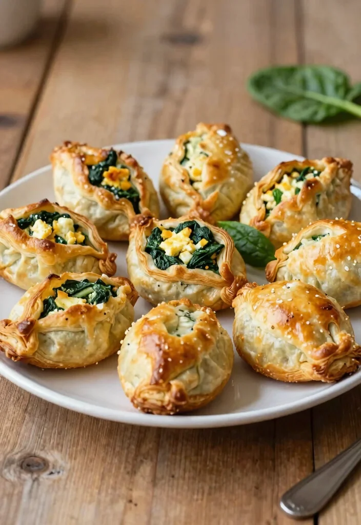 16 Lunch Ideas for Entertaining Friends That Feel Effortless - 4. Spinach and Feta Stuffed Puff Pastry 1