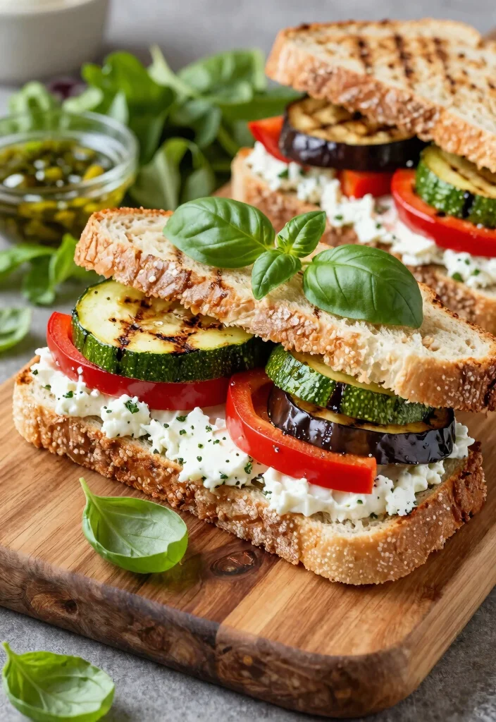 16 Lunch Ideas for Entertaining Friends That Feel Effortless - 5. Grilled Vegetable Sandwiches 1