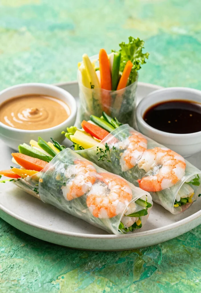 16 Lunch Ideas for Entertaining Friends That Feel Effortless - 8. Fresh Spring Rolls 1