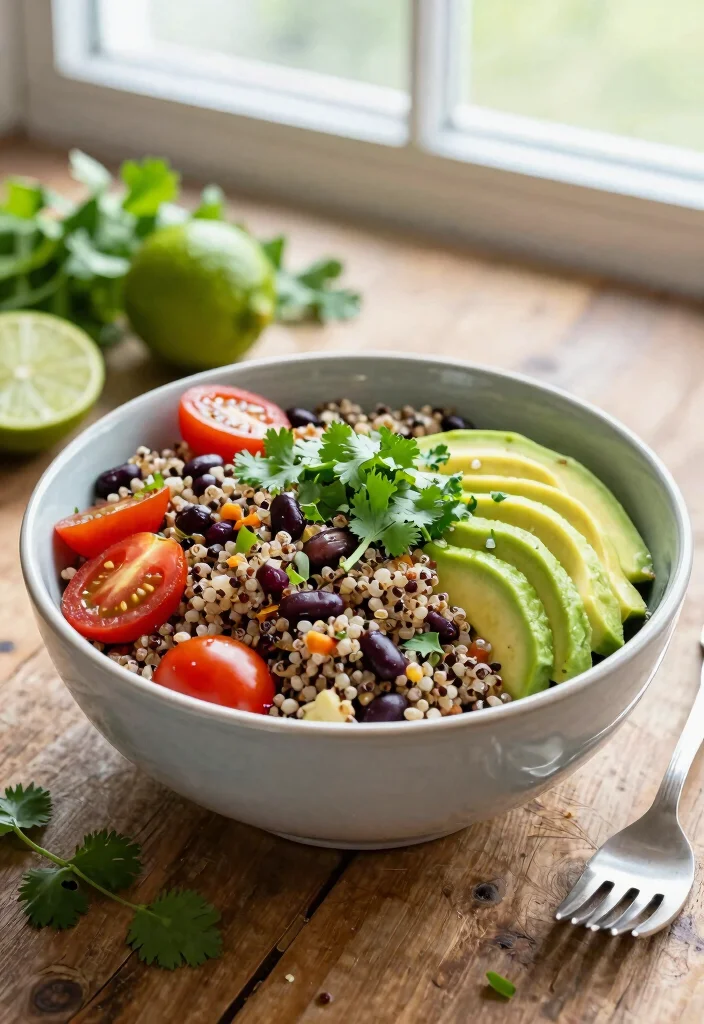 16 Work-from-Home Lunch Ideas That Are Fast and Healthy - 1. Quinoa and Black Bean Salad 1