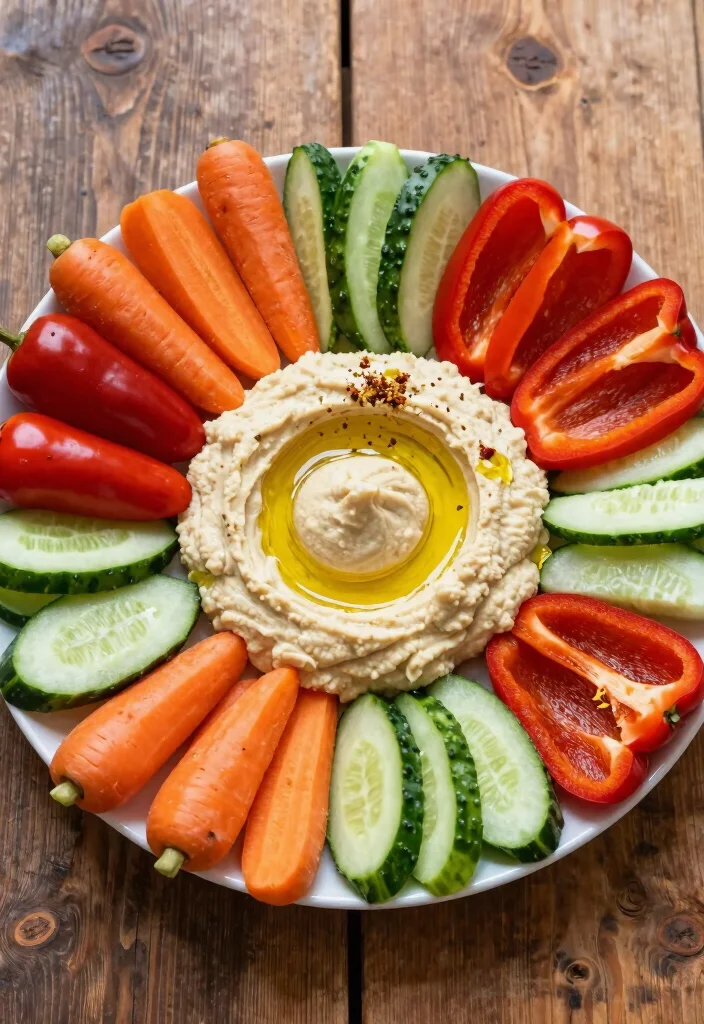 16 Work-from-Home Lunch Ideas That Are Fast and Healthy - 11. Hummus and Veggie Platter 1