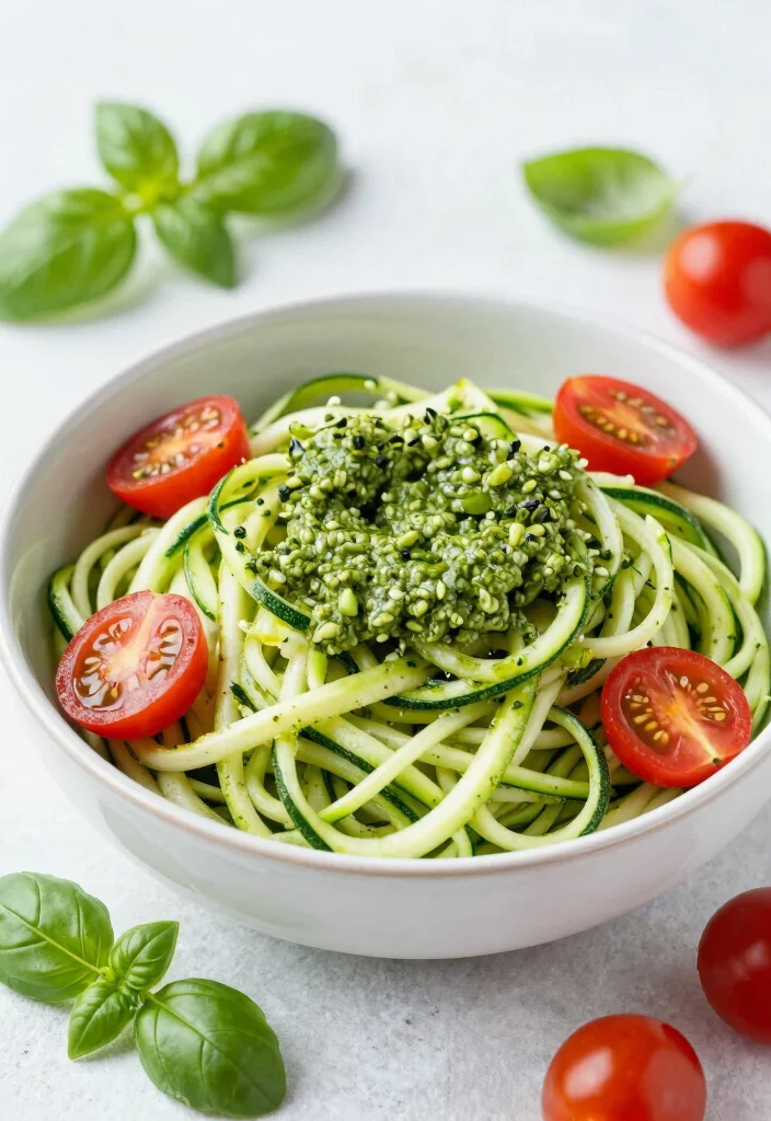 16 Work-from-Home Lunch Ideas That Are Fast and Healthy - 7. Zucchini Noodles with Pesto 1