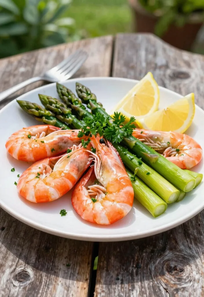 17 Blackstone Dinner Recipes Perfect for Outdoor Cooking - 1. Lemon Garlic Shrimp with Asparagus 1