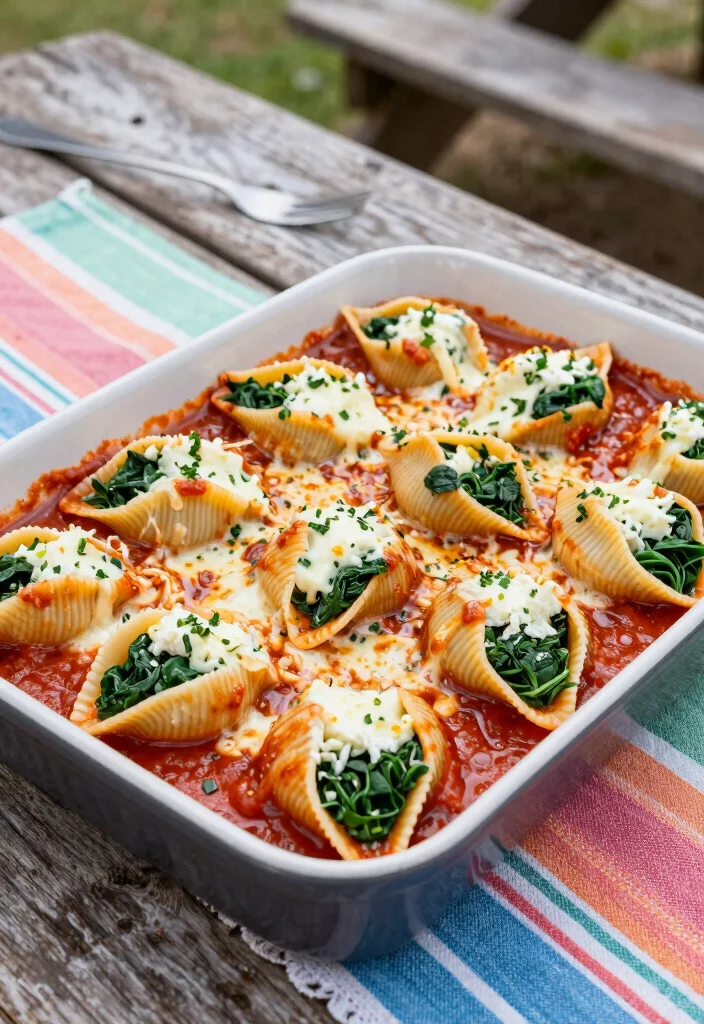 17 Blackstone Dinner Recipes Perfect for Outdoor Cooking - 10. Spinach and Ricotta Stuffed Shells 1