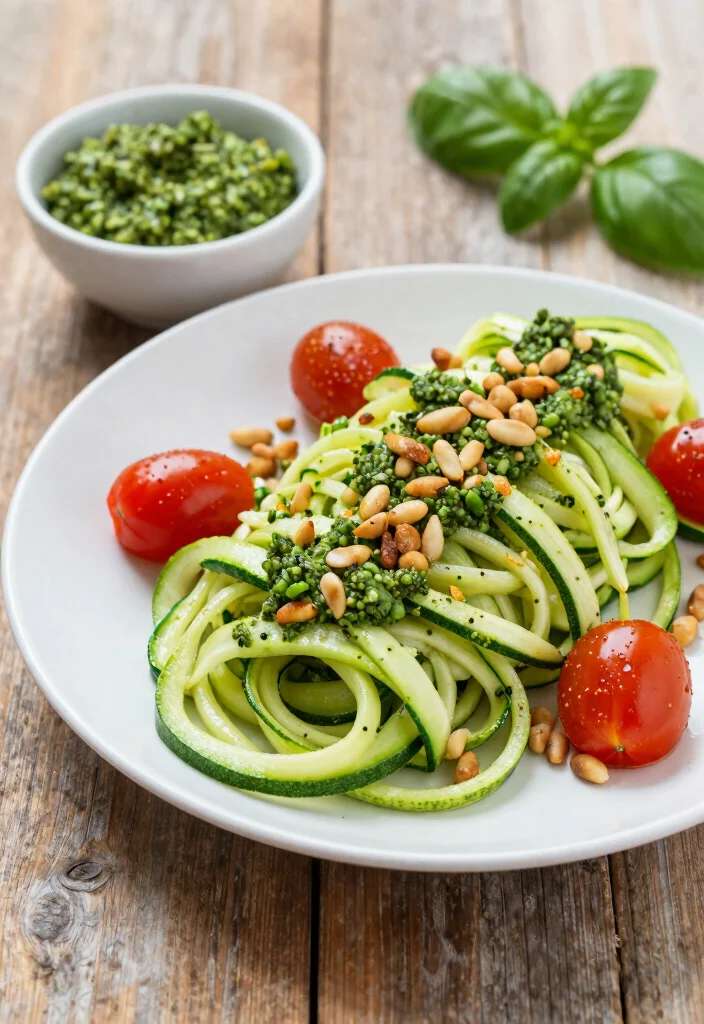 17 Dinner Recipes You Can Make in Just 10 Minutes - 1. Zucchini Noodles with Pesto 1