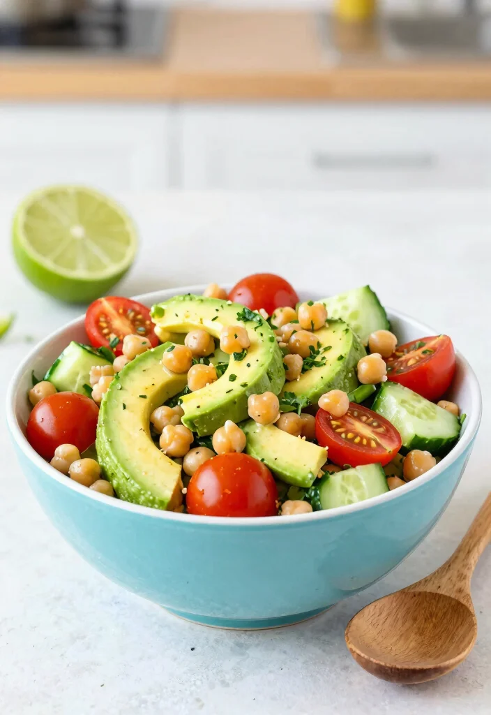 17 Dinner Recipes You Can Make in Just 10 Minutes - 2. Chickpea Salad with Avocado 1