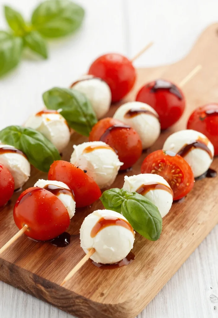 17 Dinner Recipes You Can Make in Just 10 Minutes - 6. Tomato and Mozzarella Caprese Skewers 1