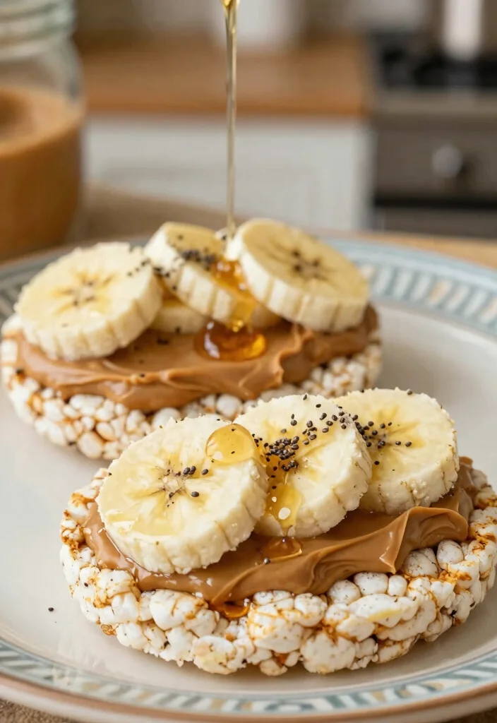 17 Dinner Recipes You Can Make in Just 10 Minutes - 7. Peanut Butter Banana Rice Cakes 1