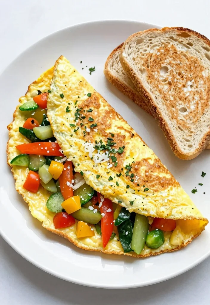 17 Dinner Recipes You Can Make in Just 10 Minutes - 8. Veggie Omelette 1