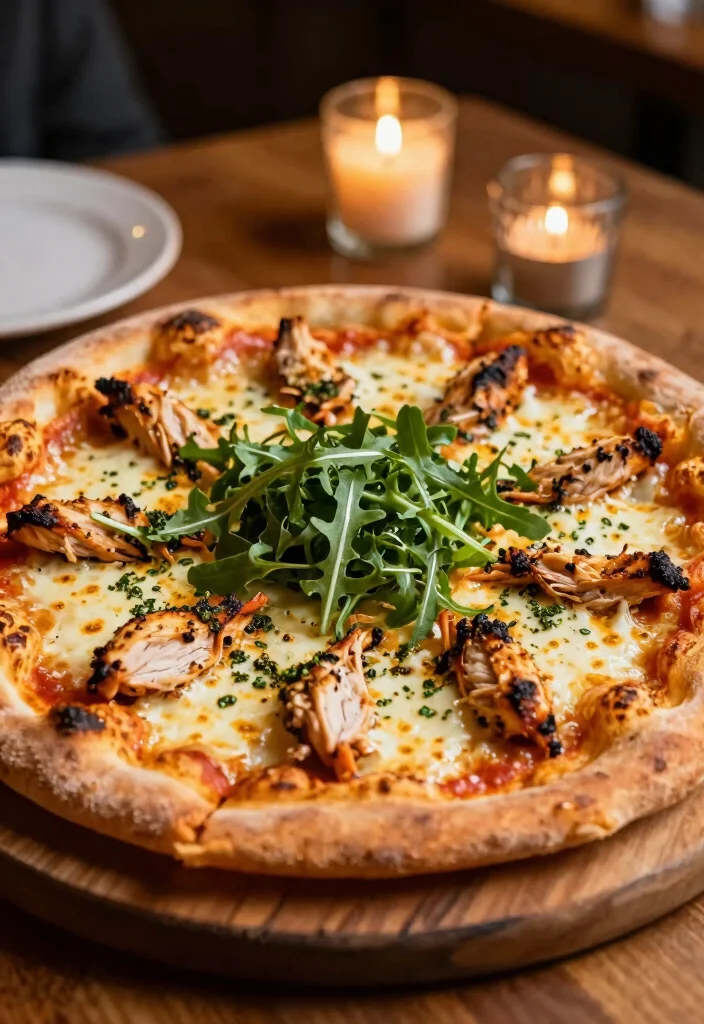 17 Gourmet Chicken Dinner Recipes That Feel Restaurant-Worthy - 10. BBQ Chicken Pizza with Arugula 1