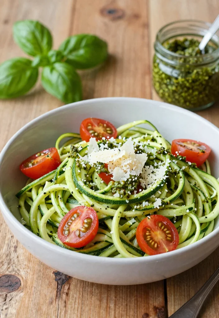 17 Grab-and-Go Lunch Ideas for Busy Mornings - 16. Zucchini Noodles with Pesto 1