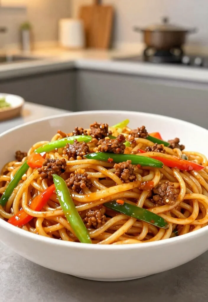 17 Ground Beef Noodle Dinner Recipes That Are Comforting - 11. Ground Beef and Vegetable Noodle Stir-Fry 1