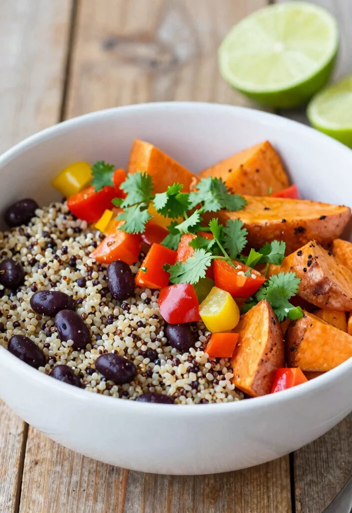 17 Healthy Hot Lunch Ideas for Work Without a Microwave - 1. Quinoa and Black Bean Bowl 1