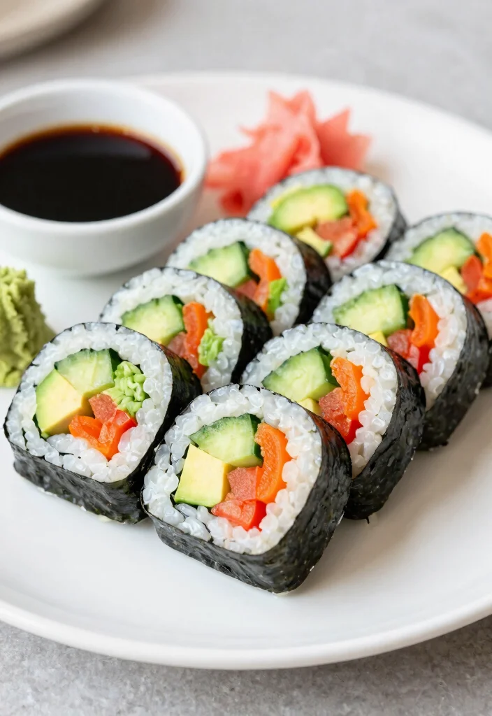 17 Healthy Hot Lunch Ideas for Work Without a Microwave - 16. Vegetable Sushi Rolls 1