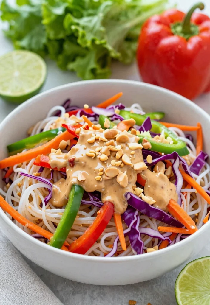 17 Healthy Hot Lunch Ideas for Work Without a Microwave - 7. Thai Peanut Noodle Salad 1