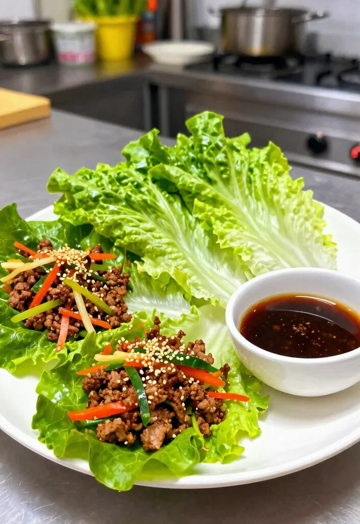 17 Healthy Low-Carb Lunch Ideas That Taste Amazing - 12. Pork Lettuce Wraps with Asian Slaw 1