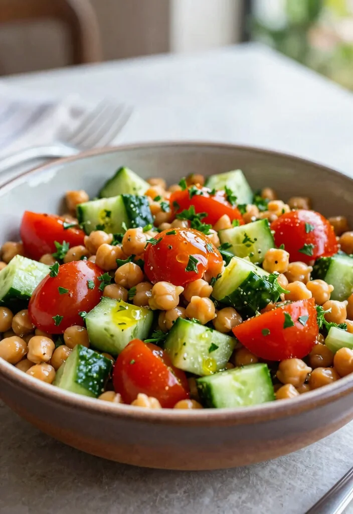 17 Healthy Low-Carb Lunch Ideas That Taste Amazing - 13. Mediterranean Chickpea Salad 1