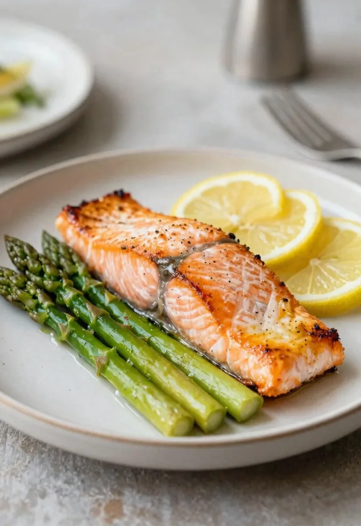 17 Healthy Low-Carb Lunch Ideas That Taste Amazing - 14. Baked Salmon with Asparagus 1