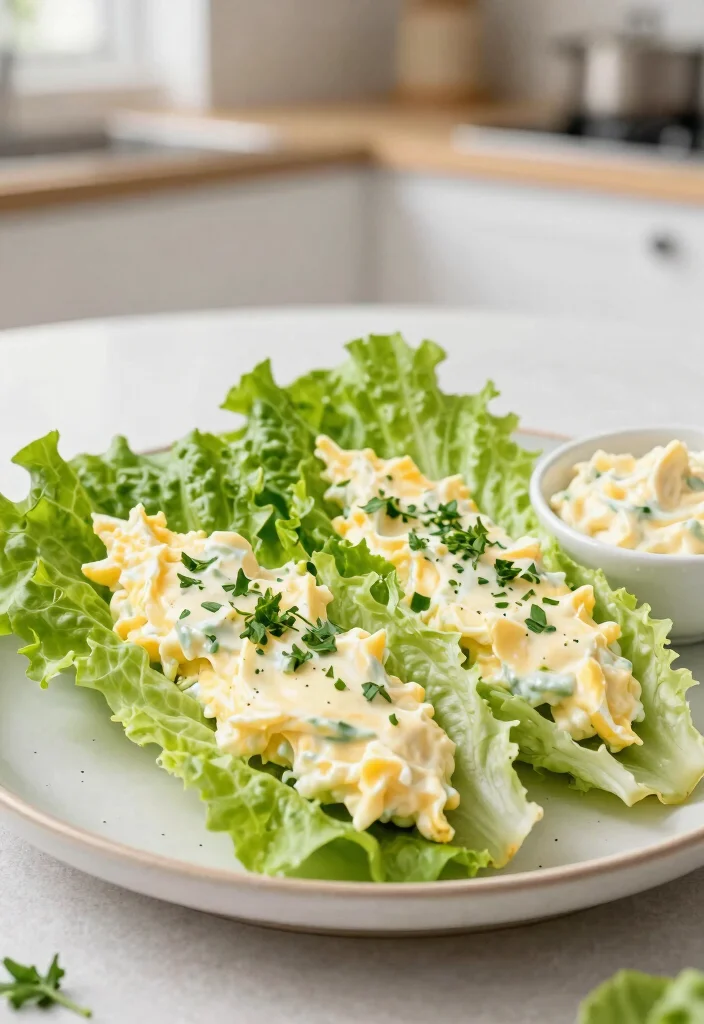 17 Healthy Low-Carb Lunch Ideas That Taste Amazing - 4. Egg Salad Lettuce Wraps 1