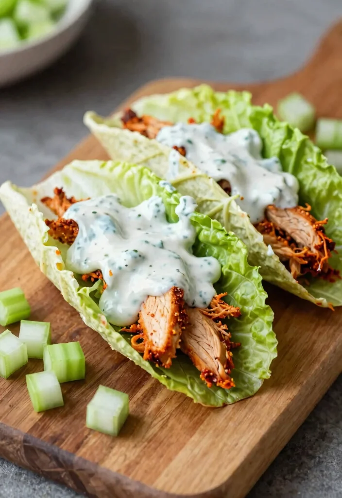 17 Healthy Low-Carb Lunch Ideas That Taste Amazing - 6. Buffalo Chicken Lettuce Wraps 1
