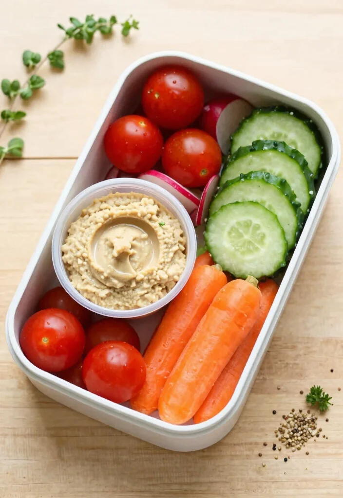 17 Kids School Lunch Ideas for Picky Eaters (Healthy & Fun) - 11. Colorful Veggie Bento Box 1
