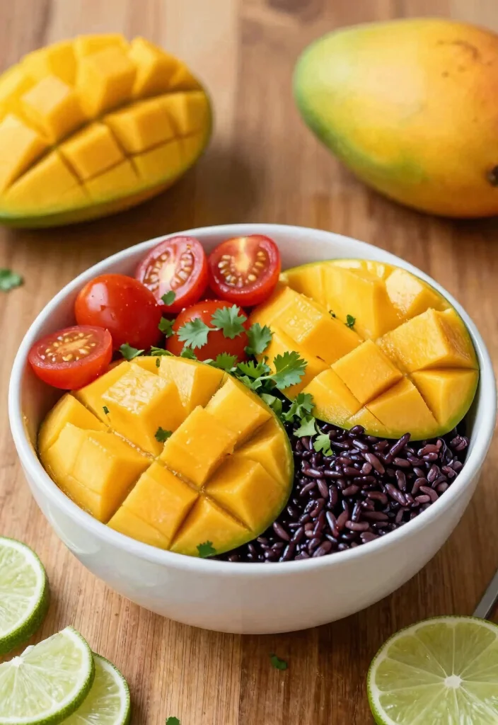 17 Lunch Bowls Healthy Meal Prep Fans Swear By - 7. Tropical Mango & Black Rice Bowl 1