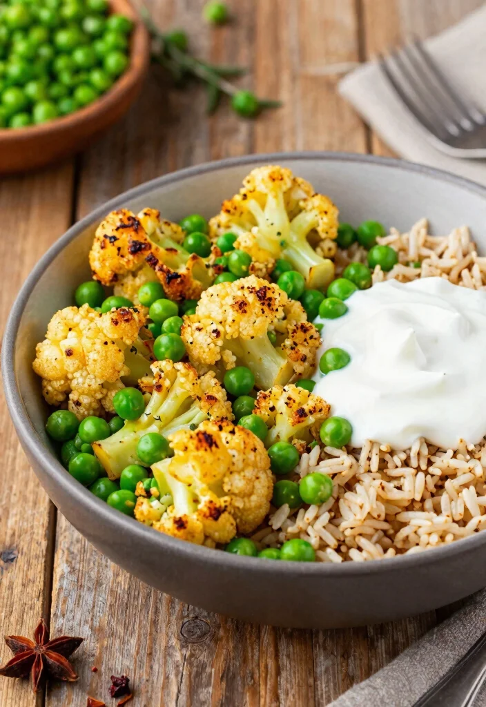 17 Lunch Bowls Healthy Meal Prep Fans Swear By - 8. Curried Cauliflower & Peas Bowl 1