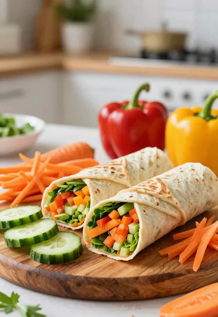17 Lunch Ideas for Picky Eaters That Actually Work - 1. Rainbow Veggie Wraps 1