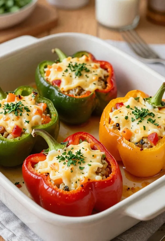 17 Lunch Ideas for Picky Eaters That Actually Work - 14. Cheese and Veggie Stuffed Peppers 1