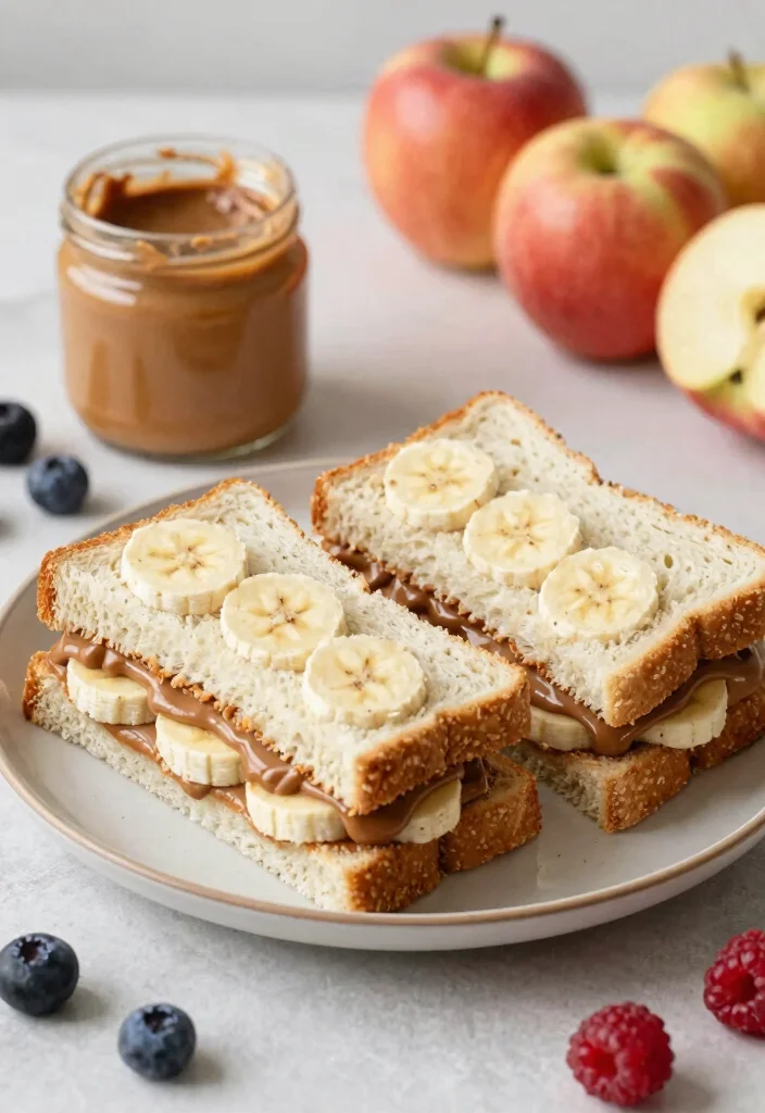 17 Lunch Ideas for Picky Eaters That Actually Work - 7. Nut Butter and Banana Sandwiches 1