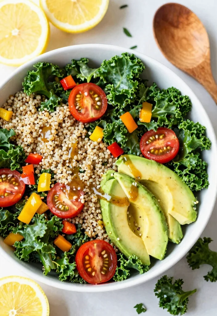 17 No-Cheese Dinner Recipes That Still Taste Amazing - 2. Zesty Quinoa Kale Salad 1