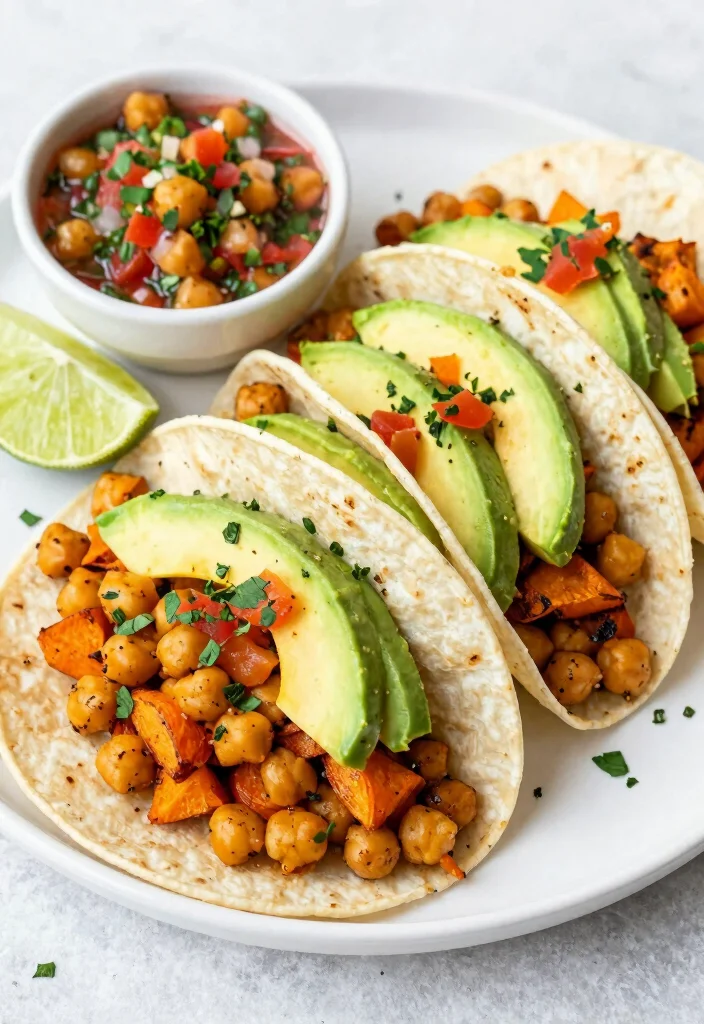 17 No-Cheese Dinner Recipes That Still Taste Amazing - 3. Spicy Chickpea and Sweet Potato Tacos 1
