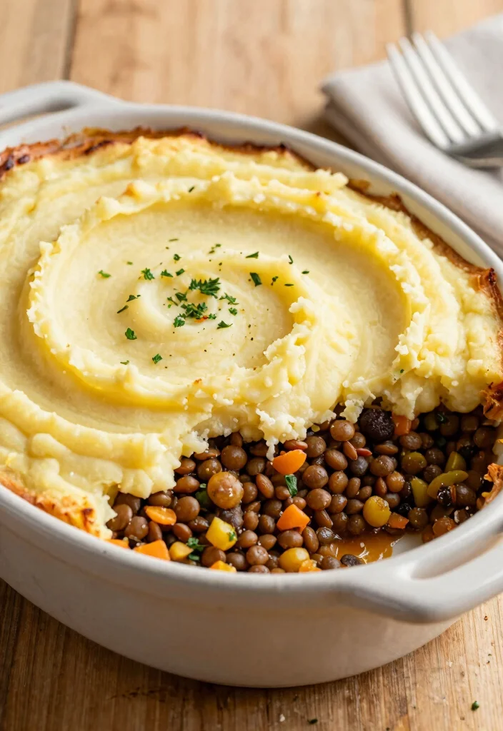 17 No-Cheese Dinner Recipes That Still Taste Amazing - 7. Lentil and Vegetable Shepherd's Pie 1