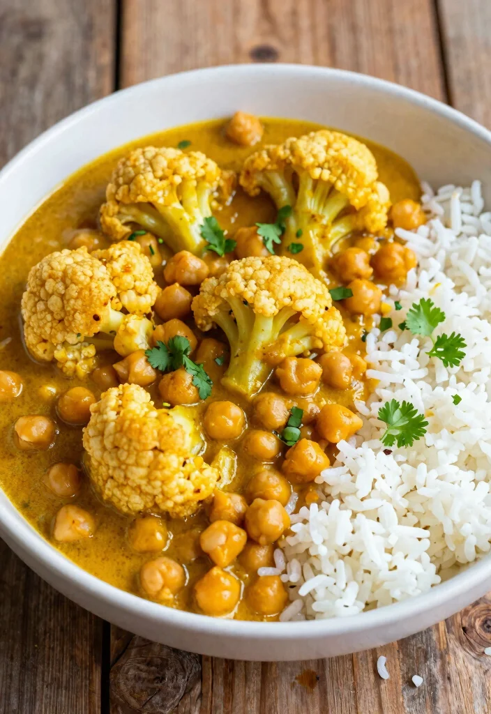 17 No-Cheese Dinner Recipes That Still Taste Amazing - 8. Cauliflower and Chickpea Curry 1
