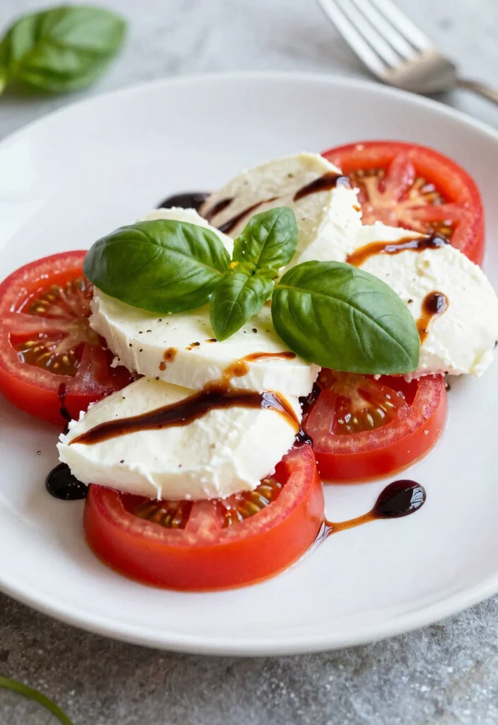 17 Quick Lunch Ideas at Home That Are Fast, Easy, and Delicious - 8. Caprese Salad with Balsamic Reduction 1