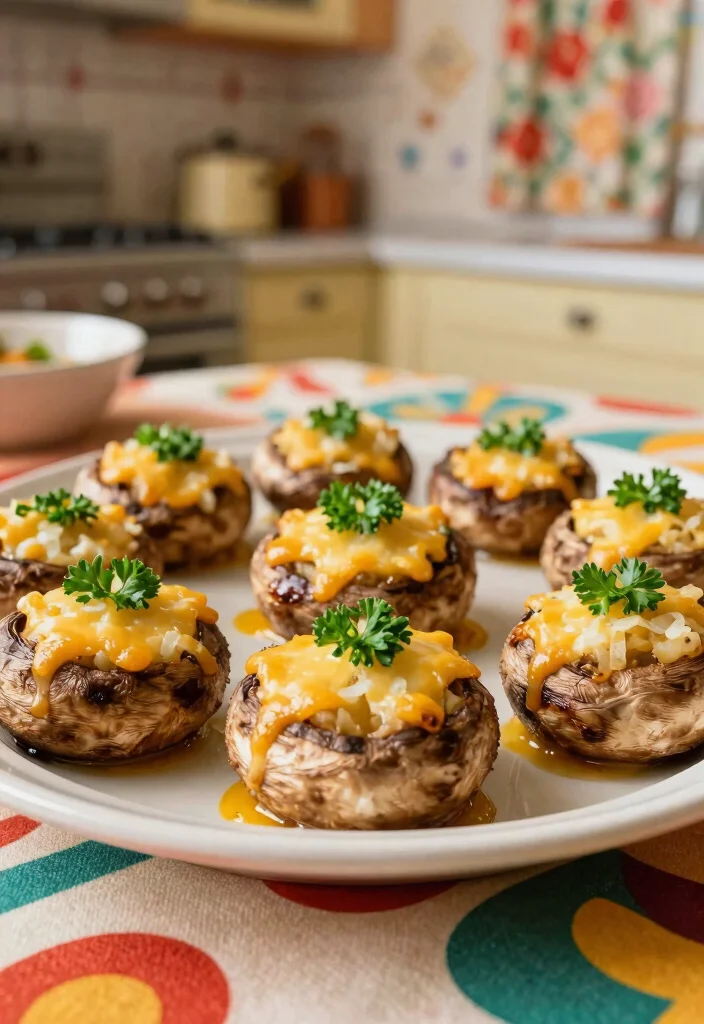 17 Retro 70s Dinner Party Recipes for a Throwback Night - 1. Stuffed Mushrooms 1